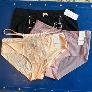 Understance  Black, Cream, and Pink Panty Trio